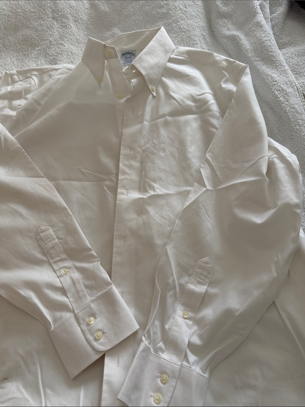 Brooks Brothers White Button-Down Dress Shirt